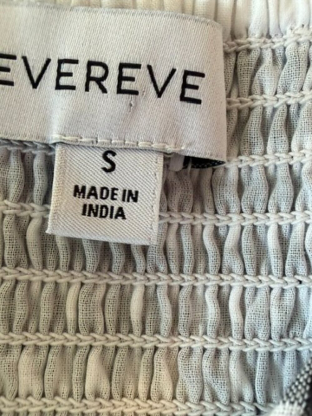 Evereve Gingham Black/White Smocked Midi Dress 100% Cotton Sz Small Cottagecore - Picture 6 of 8